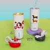 1pc Cartoon Giant Straw Insulated Cup Large-capacity Car Cup Men's and Women's Large Water Bottle with Straw Cold Insulation