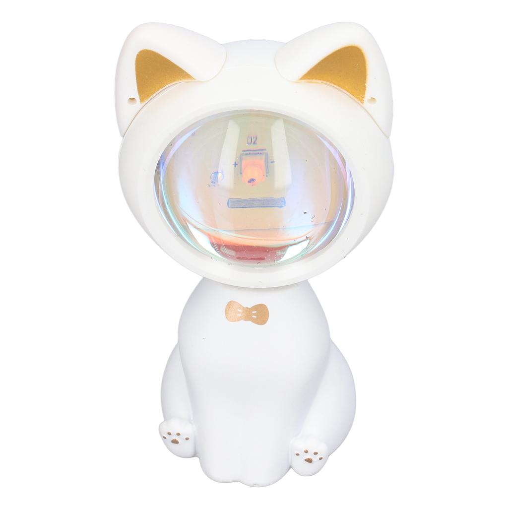 Sunset Projection Lamp Cute White Cat 360 Degrees  Rotation USB Charging Wide Application Sunlight Lamp for