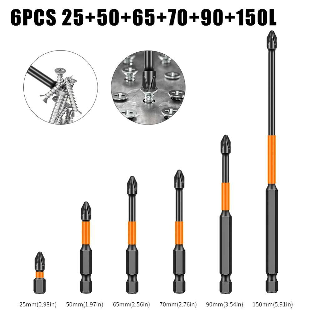 6 шт./10 шт. Нескользящая PH2 Магнитная Насадка для шуруповерта Отвертка Ручная Электрическая Насадка для шуруповерта