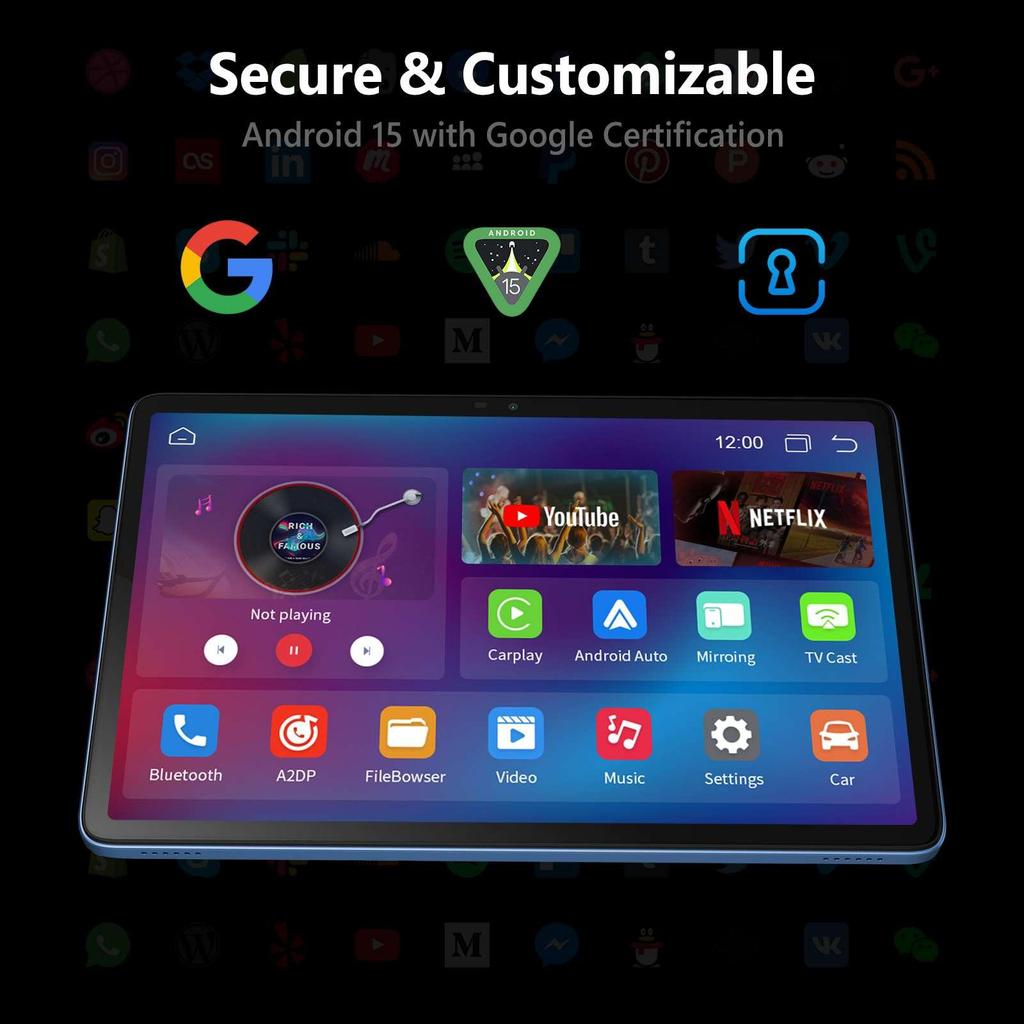 Многофункциональный планшет G-tab T9 PRO 10,1" на Android, аккумулятор 5500 мАч, 4 ГБ ОЗУ + 128 ГБ памяти, четырехъядерный процессор 1,8 ГГц, высокоскоростной двухдиапазонный Wi-Fi 2,4 ГГц/5 ГГц.