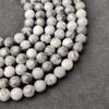 Удивительные бусины из матовой серой яшмы из натурального драгоценного камня, свободные бусины из драгоценных камней, гладкие круглые бусины диаметром 6, 8 и 10 мм.