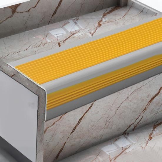 100CM Non-Slip Stair Nosing L-Shape Staircase Step Tread Self-Adhesive Stair Edge Protector Waterproof Indoor Outdoor Stair Nose Molding