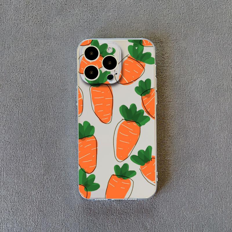 Чехол для телефона с рисунком фруктов (банан, клубника) Прозрачный для iPhone 14 13 12 11 Pro Max 13 12 Mini 14 7 8 Plus XR XS X Прозрачные чехлы
