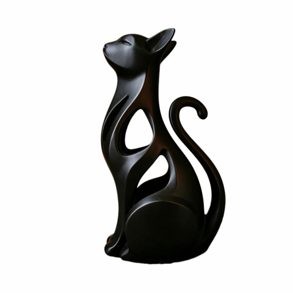 3D Printed Abstract Cat Sculpture Plastic Sculpture of Kitten Living Room Decor