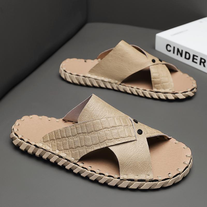 Модные летние легкие шлепанцы с мягкой подошвой для улицы, мужские шлепанцы высокого качества, слипоны, нескользящие шлепанцы, удобная пляжная обувь