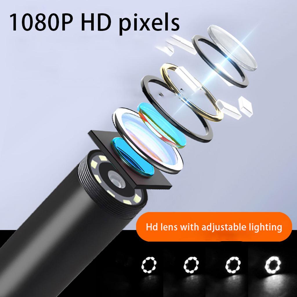 5in IPS Screen Double Lens Industrial Endoscope 1080P Bore Scope Snake Camera Sewer Pipe Drain Inspection Camera 2600mAh
