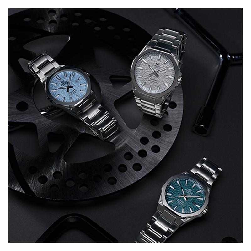 Casio EDIFICE Серия EFR-S108 простой модный водонепроницаемый классический ультратонкий стальной ремешок с 3D текстурой циферблата Мужские кварцевые часы EFR-S108DE-2AVUPRcasio-*1