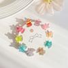 Transparent Mini Hair Claw Hair Clip Flower Mini Hair Claw Retro Star Hair Crab Clip  Women