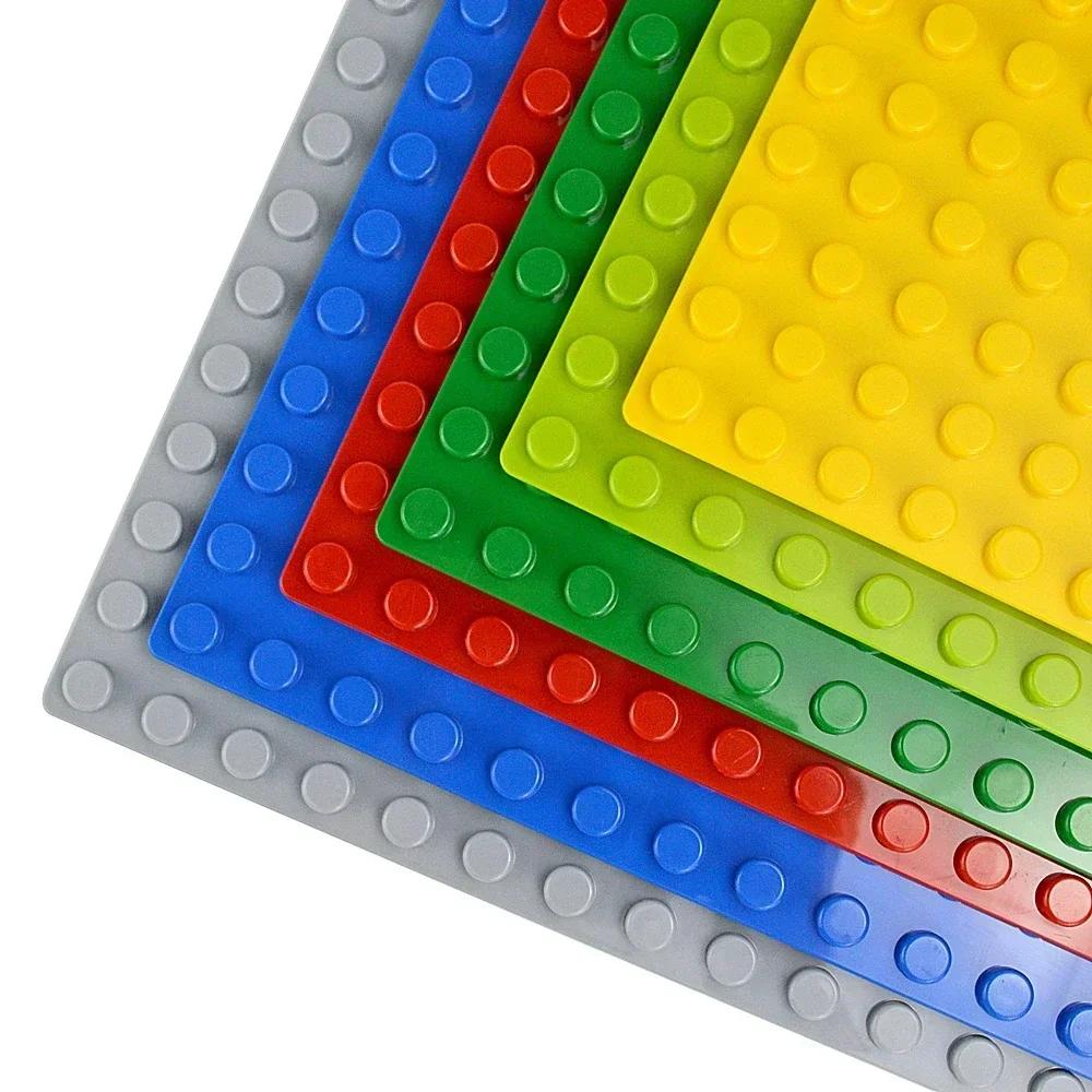 Duploes Big Size Baseplate Multiple Sizes 16x16 8x8 4x4 Bricks Assembly Plates Large Particles Figures Building Blocks Kid Toys