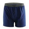 Мужские трусы-боксеры со средней посадкой, эластичным поясом и пуговицами спереди, U-образные выпуклые шорты, удобные повседневные трусы-боксеры