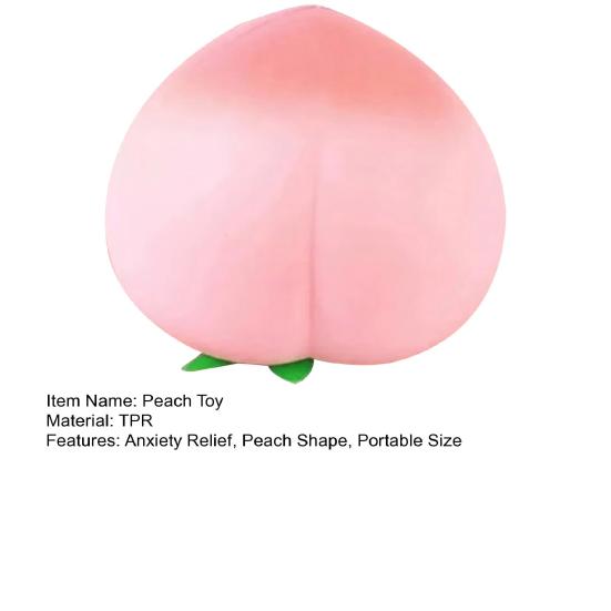 1/2Pcs Anxiety Relief Peach Squeeze Toy Realistic Peach Shaped Fidget Toy Anti-stress Decompression Simulation Fruit Sensory Slow Rising Stress