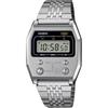 Casio Vintage Серия A1100D-1 Цифровые часы Унисекс Серебристый Ретро-дизайн