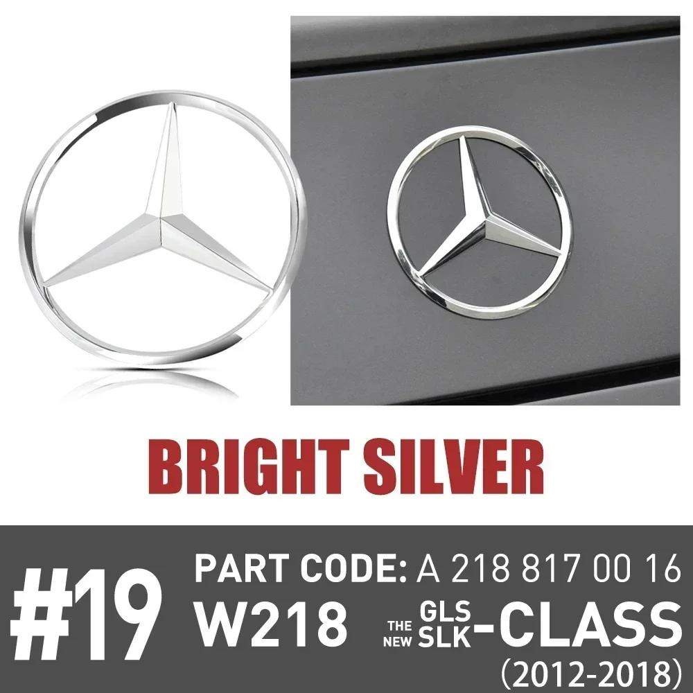For Mercedes Benz 1Pc 8cm ABS Car Rear Decal Trunk Emblem for Mercedes Benz W204 New GLS SLK CLASS CLS500 CLS400 CLS550 CLS350 C