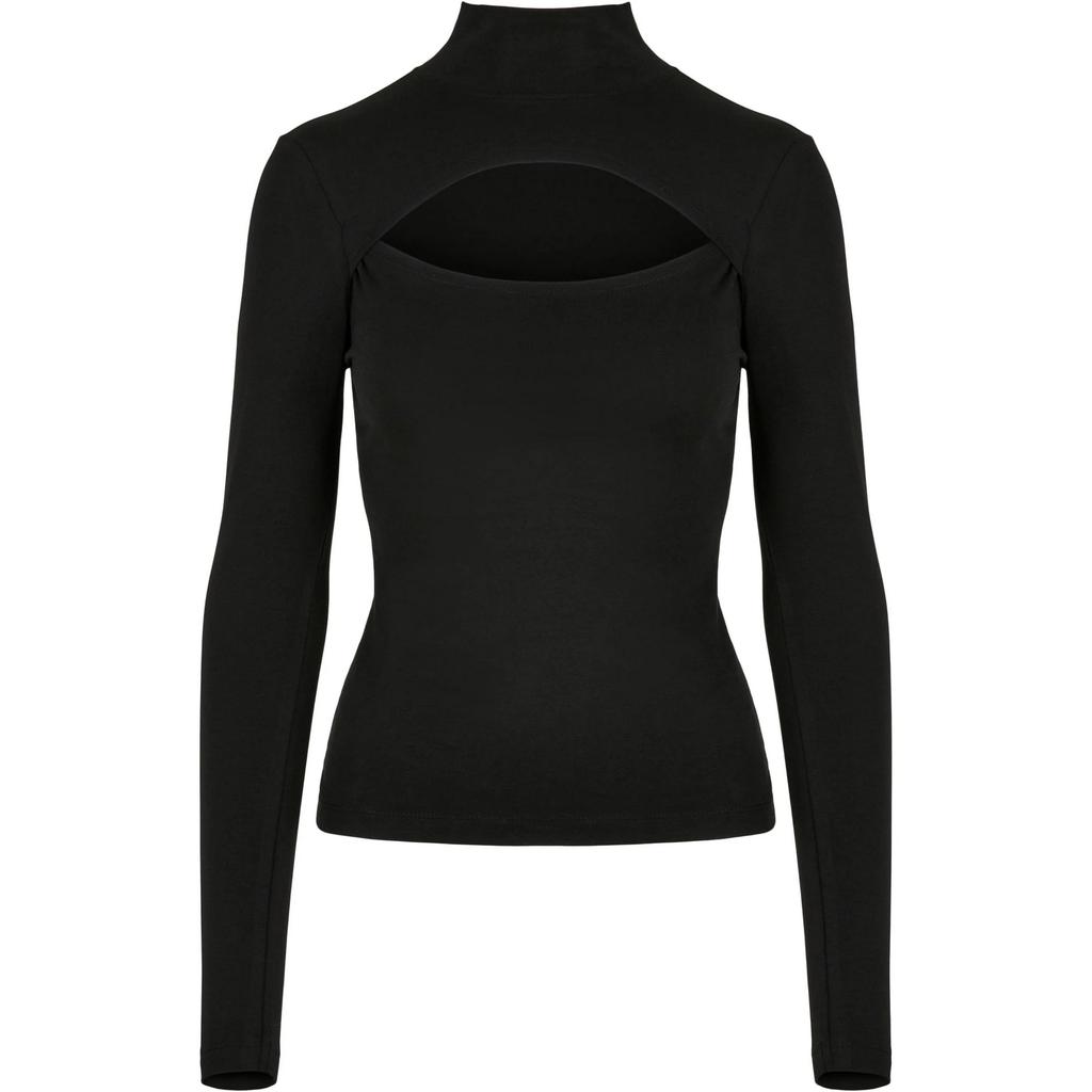 Urban Classics Womens/Ladies Cut Out Turtle Neck Long-Sleeved Top