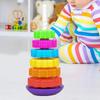 Rainbow Ring Stacker Rainbow Spinning Stacking Toys  Develop Cognition Ability
