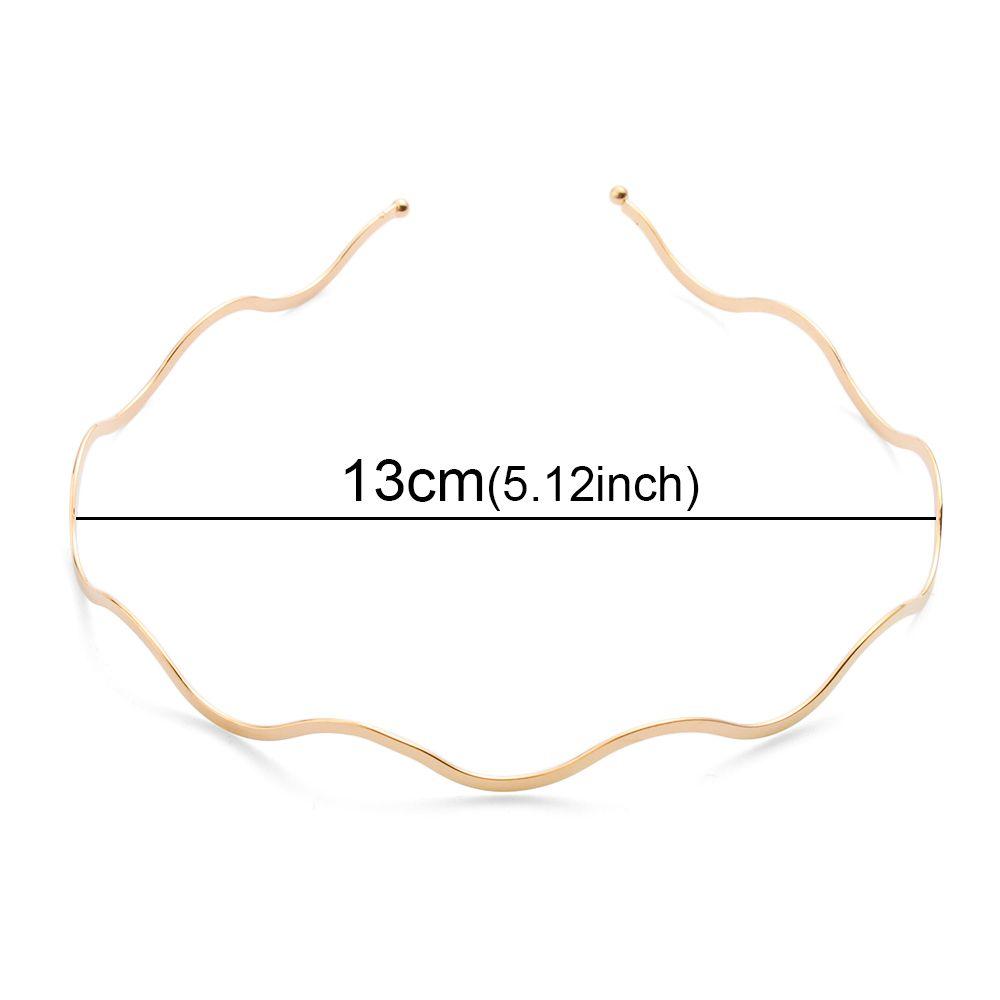 Ювелирные изделия Аксессуары для вечеринок Элегантный геометрический металлический головной убор Обруч для волос Тонкие повязки на голову Волнистый