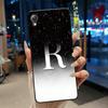 Shockproof Soft Phone Case For Asus ZenFone Live (L1) ZA550KL Exclusive Initial Letter Starry Sky Silicone Black Case Cover