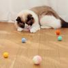 Игрушка для кошек Разноцветный Макарон Мягкий Хлопковый Бархатный Плюшевый Шар Безопасный для Кусания и Царапания Бесшумный Легко Чистить Шарики-Игрушки для Кошек