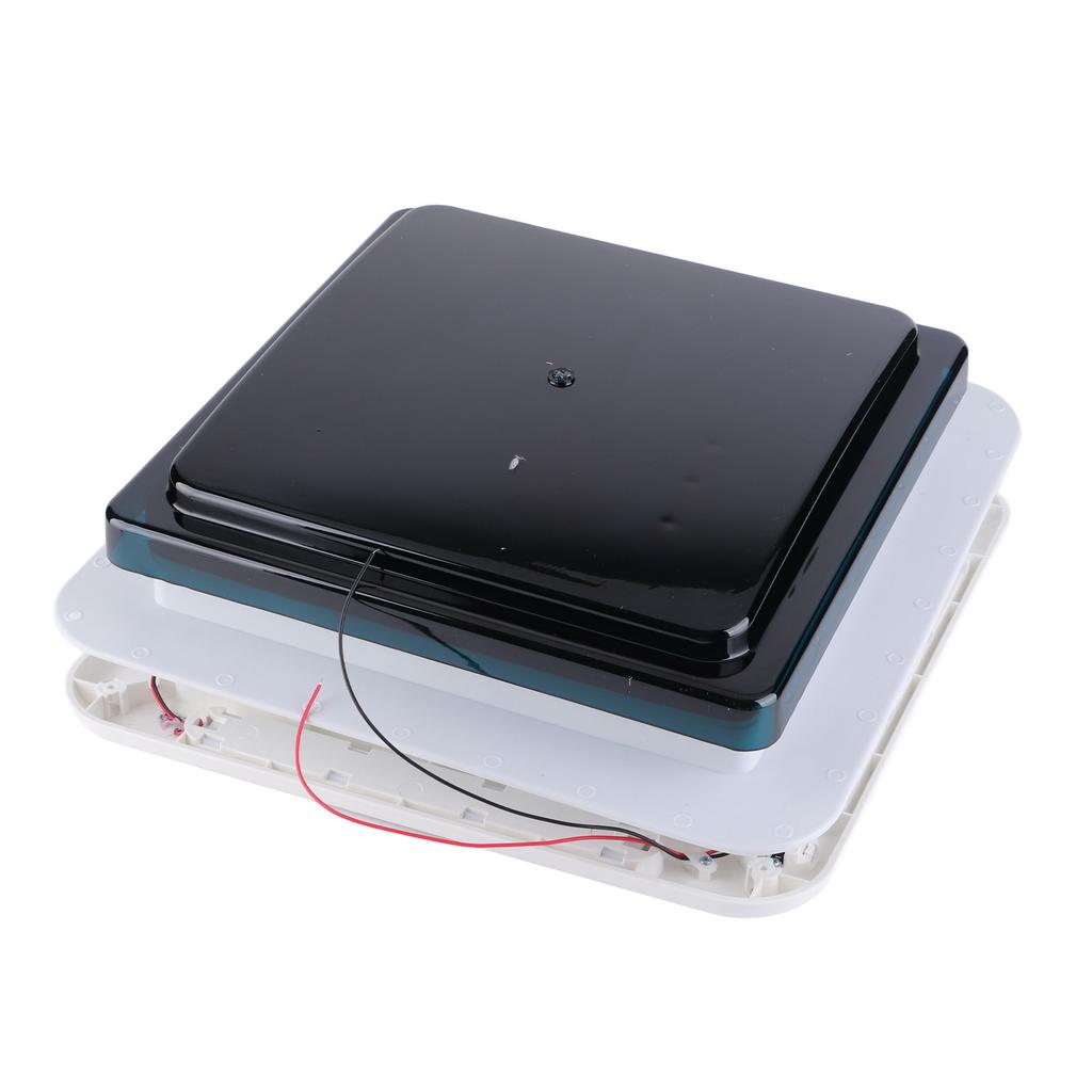 Вентилятор на крыше автодома, 12 В, 360x360 мм, 10 лопастей, двухрежимный воздухозаборник, выход, 4 светодиода для кемпера, фургона Trail