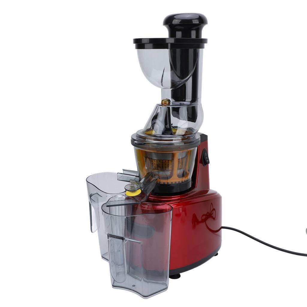 Electric Juicer Red 500W 65Db Slow Masticating Multifunctional Wide Mouth Juice Extractor for
