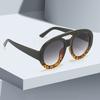 Fashionable Oversized Frame Sunglasses Circular Double Beam Glasses Gradient Lenses Women'S Glasses Sunglasses For Women