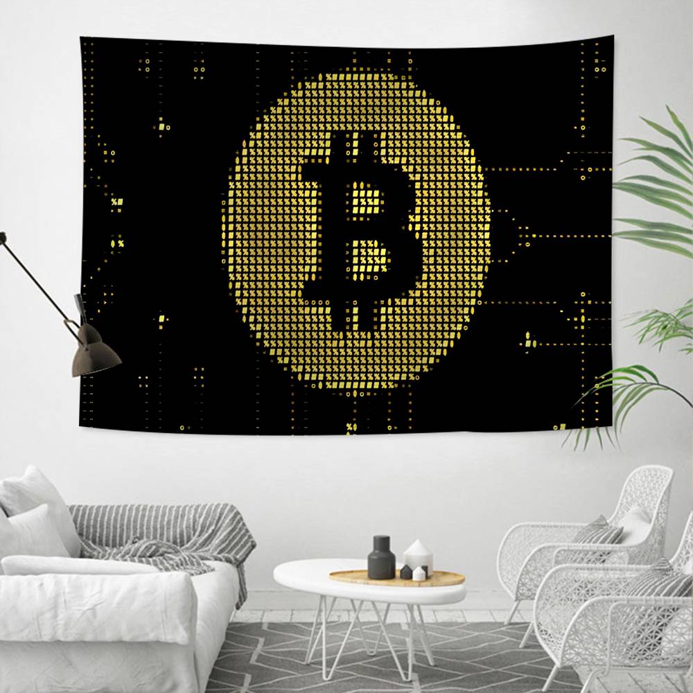 Crypto Currency Colorful Tapestry Wall Hanging Cheap Hippie Wall Hanging Bohemian Wall Tapestries Mandala Wall Hanging Sheets