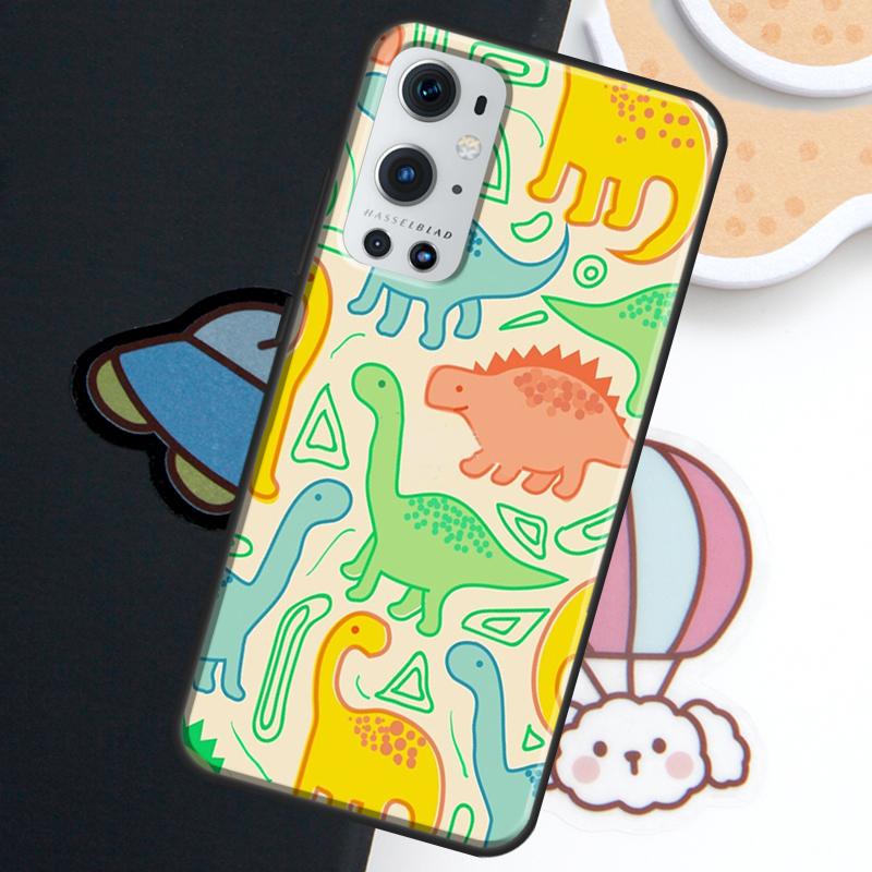 Fun Dinosaur Pattern Dino For Realme GT6 GT7 Pro 14 10 11 12 13 15 Pro Plus C55 C71 C75 C65 C63 C61 C53 C67 C35 Case