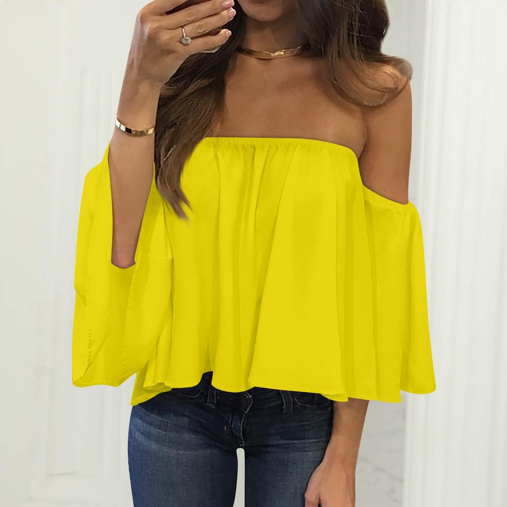 Женский топ-труба, однотонный сексуальный топ без бретелек