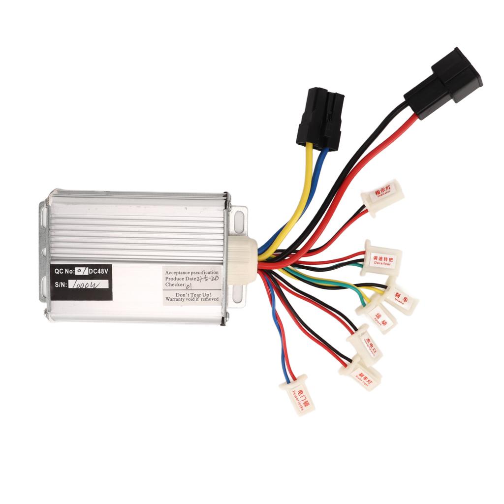 Electric Controller Kit Aluminum Alloy Controller Rubber Throttle Grip Set for Electric Bikes Motorcycles 48V 1000W