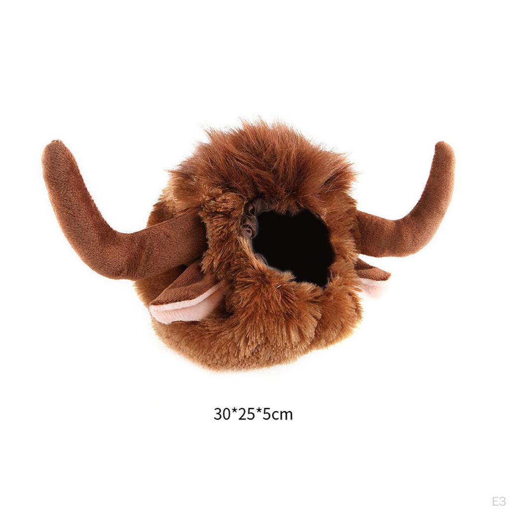 Парик с рогом для собаки, шляпа для коровы, нарядный головной убор для питомца, забавный бык на день рождения