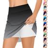 Женская повседневная юбка с высокой талией и принтом, короткая юбка-полусолнце, спортивная юбка, плиссированная юбка
