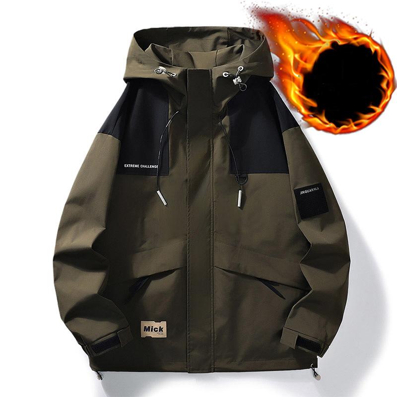M-8XL Большая куртка мужская с капюшоном Водонепроницаемое большое свободное пальто