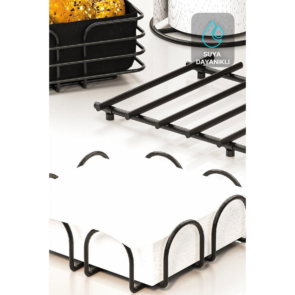 Tableware, Kitchen Presentation Holder, Napkin Holder, Towel Holder, Trivet, Bread Holder, 4-piece Tableware Set, Kitchen Organizer