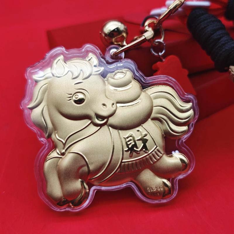 Брелок 'Год Лошади 2026' Богатство Год Удачи Цепочка для телефона Сувениры Шнурок для ключей мобильного телефона