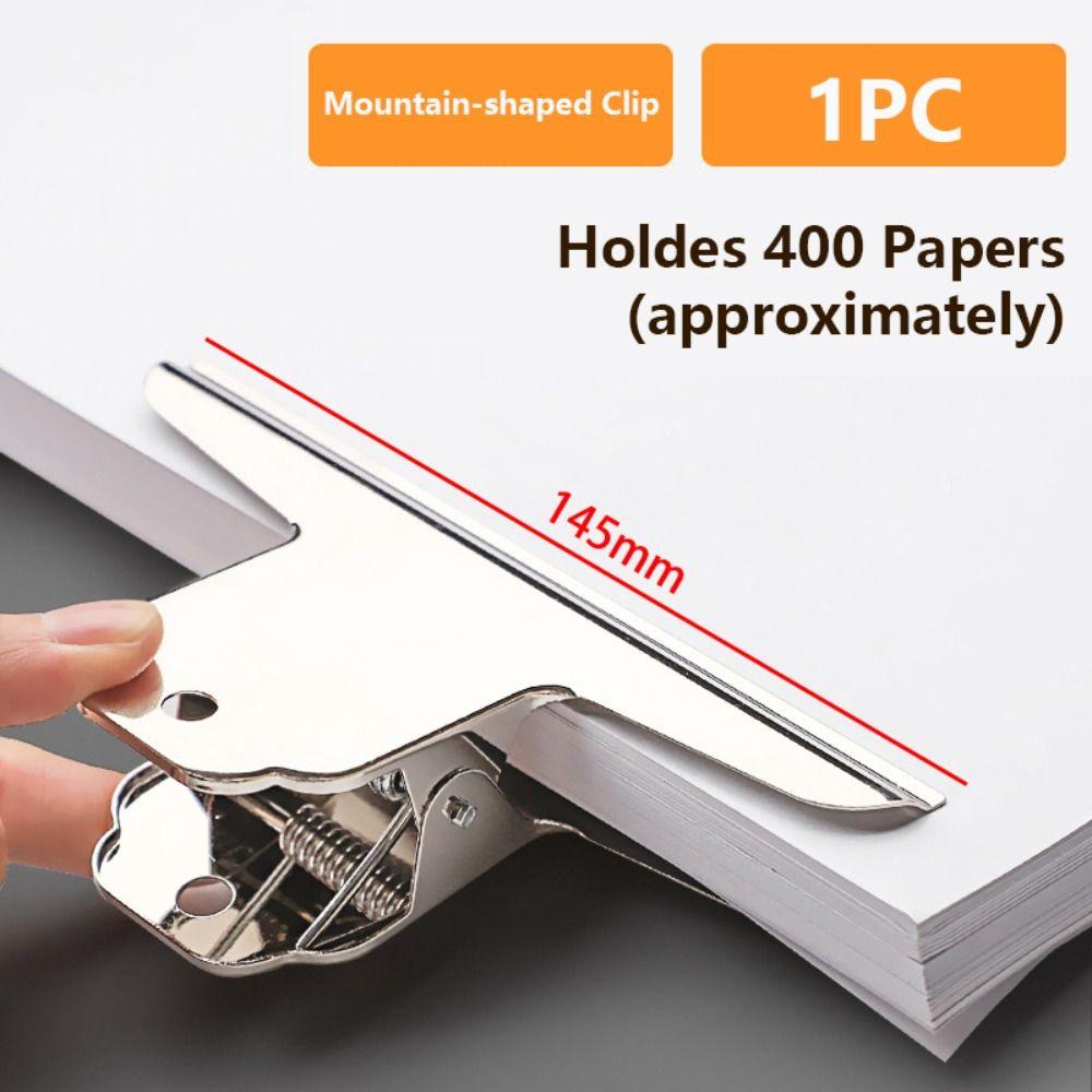 Universal Mountain Shaped Clip Stainless Steel Bill Clip Multifunctional Clamp  School Office