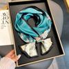New Korean Style Antique Flat-angle Small Scarf with Fashionable Collarbone Decoration Warm Scarf with Headband Tie Bag