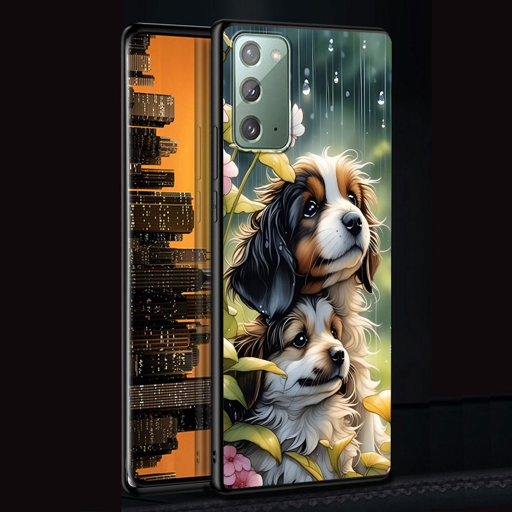 Чехол с мультяшными собачками для Samsung Galaxy Note 20 Ultra 8 10 Lite 9 TPU Чехол для телефона Note 10 Plus Черный Мягкий чехол Funda Capa