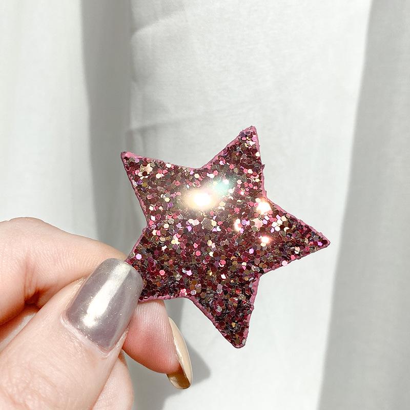 Су Ся Корейские Заколки для Волос с Блестками в Виде Звезд и Сердец для Женщин и Детей