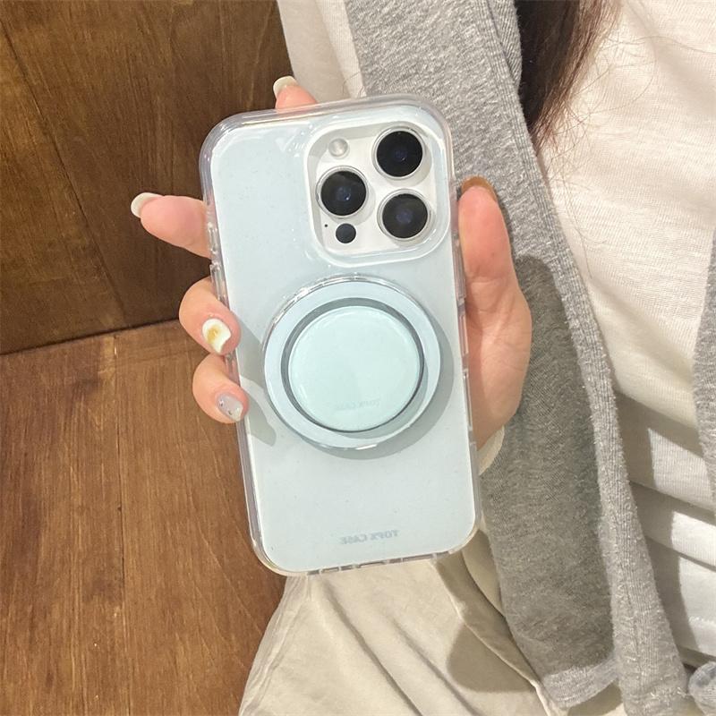 Модный Макарон Милый Цвет Магнитный Чехол для Телефона для iPhone 16 Pro 15 14 17 Pro Max Задняя Крышка с Подставкой Держателем Чехлы для Magsafe