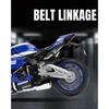1/9 Yamaha YZF-R1M Сплав Спортивный Мотоцикл Металлические Литые Модели Уличный Гоночный Мотоцикл Модель Высокая Симуляция Звук и Свет Детские Игрушки Подарок