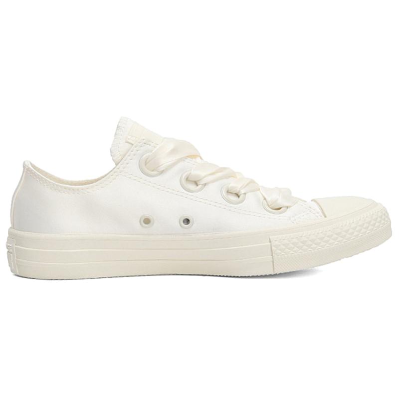 Converse All Star Шнуровка Нескользящие Износостойкие Низкие Кеды Женские Бежевые
