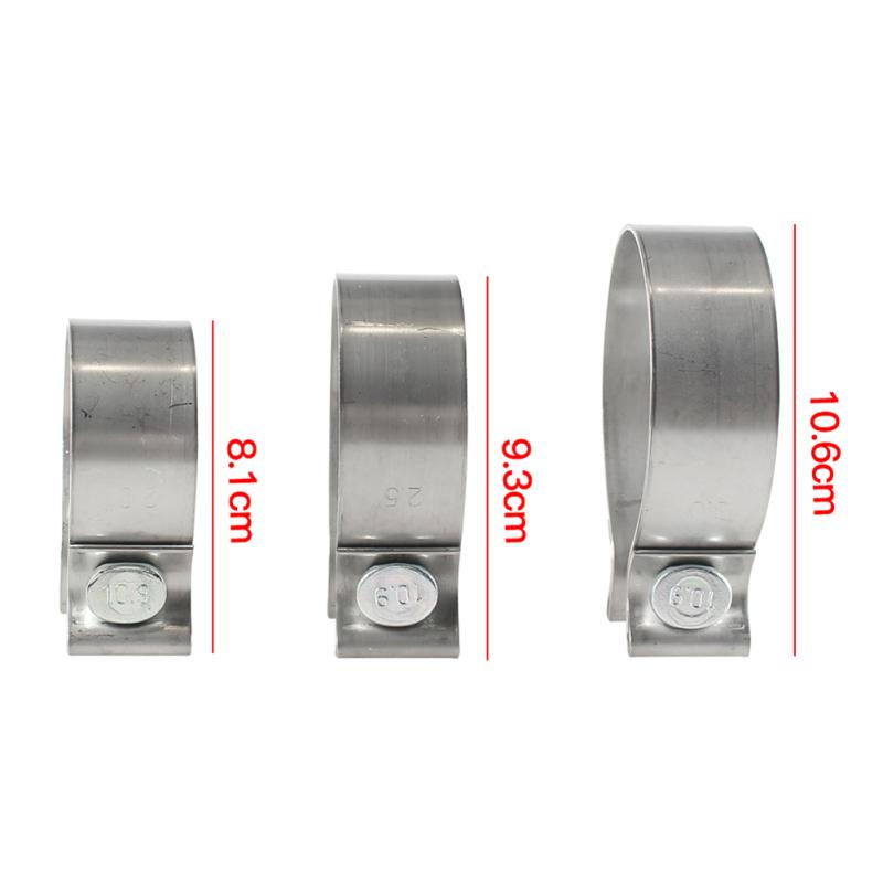 2"/2.5"/3"/4" Стыковое соединение Узкополосный выхлопной хомут из нержавеющей стали Модифицированный автомобильный хомут для глушителя