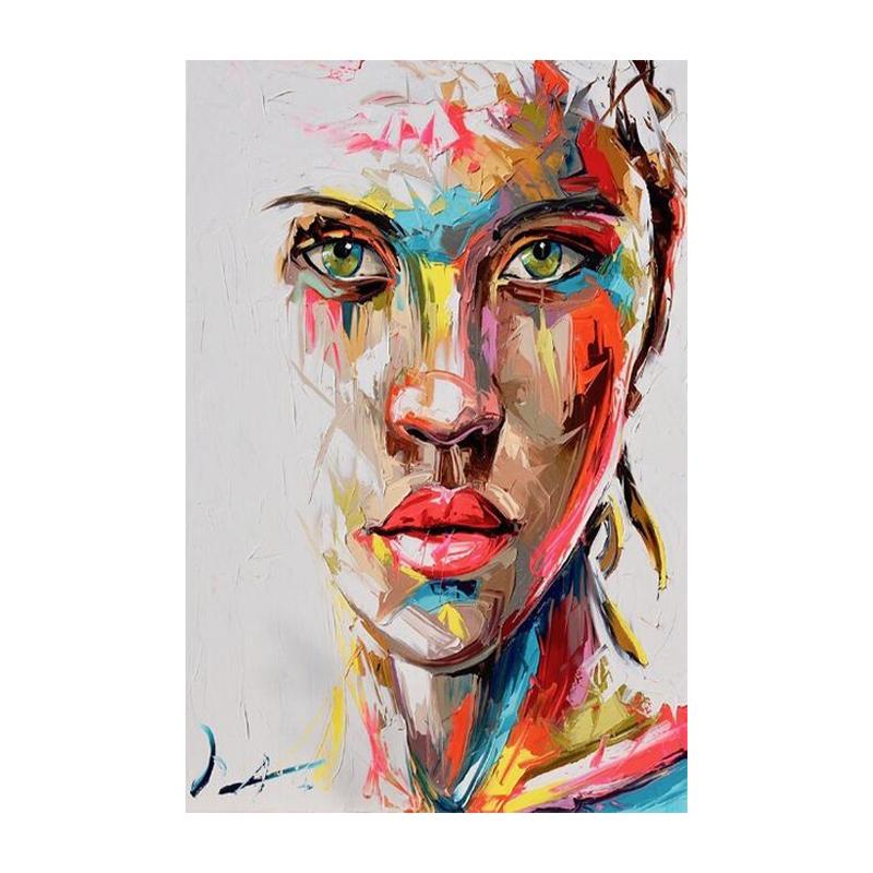 Abstract Woman Face Canvas Paintings On the Wall Art Posters And Print Large Size Modern Woman Art Picture Home Wall Decoration