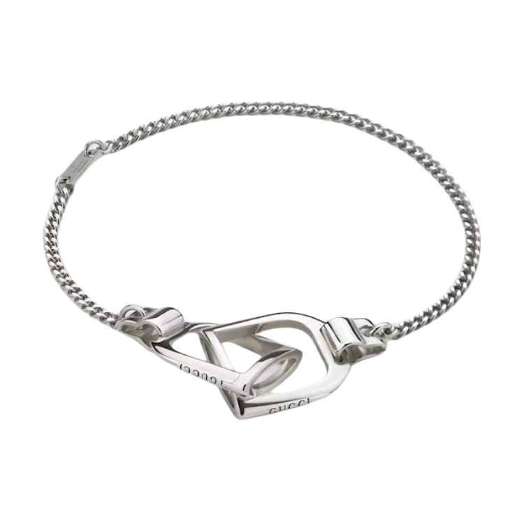 Gucci Interlocking Staffa 925 Sterling Silver Bracelet Unisex Bracelet 840986J84000818