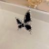 Черное регулируемое кольцо на палец Exaggerate Gothic Opening Ring Jewelry Black Butterfly Ring Gift
