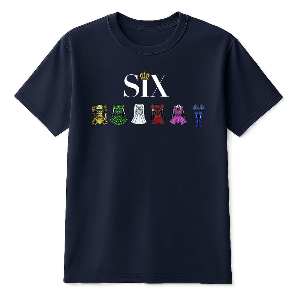 SIX Music TShirt Queens Costume Graphic Broadway Fan Concert Gift 2026 Tour Tee