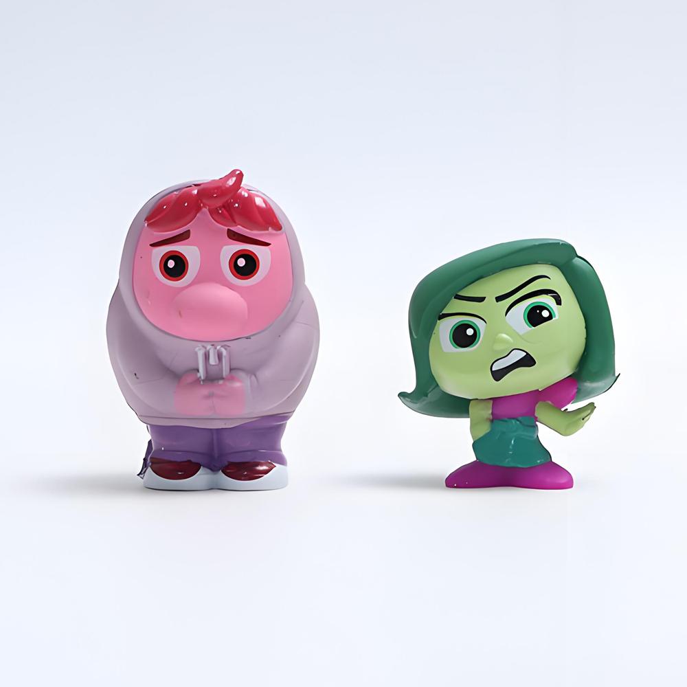 9 Pcs/Set New Inside Out 2 Action Figure Toy Sadness Joy Anger Disgust Fear Model Doll Cake Decorative Desk Ornament Kids Gift