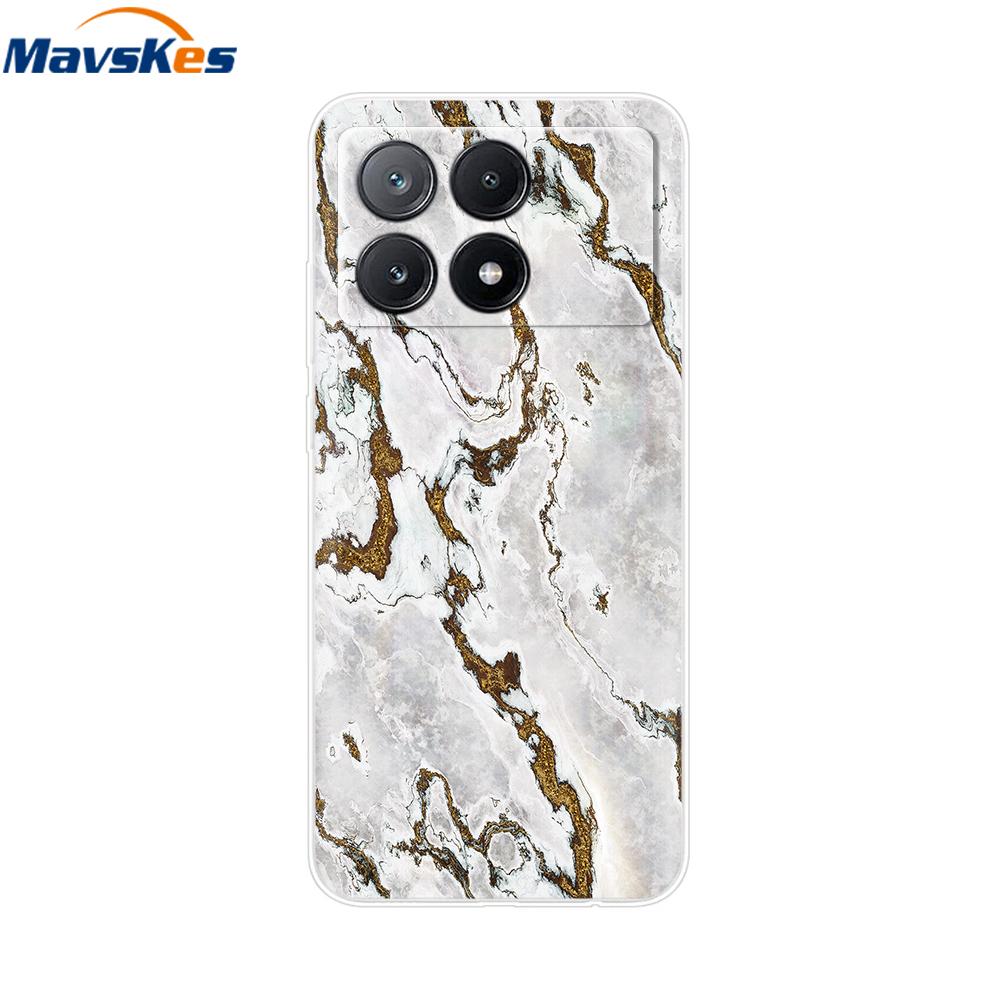Чехол для мобильного телефона Для Poco X6 Pro Чехол-крышка Милые Прозрачные Мягкие Силиконовые Чехлы Для Poco X6 Pro Чехол PocoX6 Pro Задняя Крышка Fundas