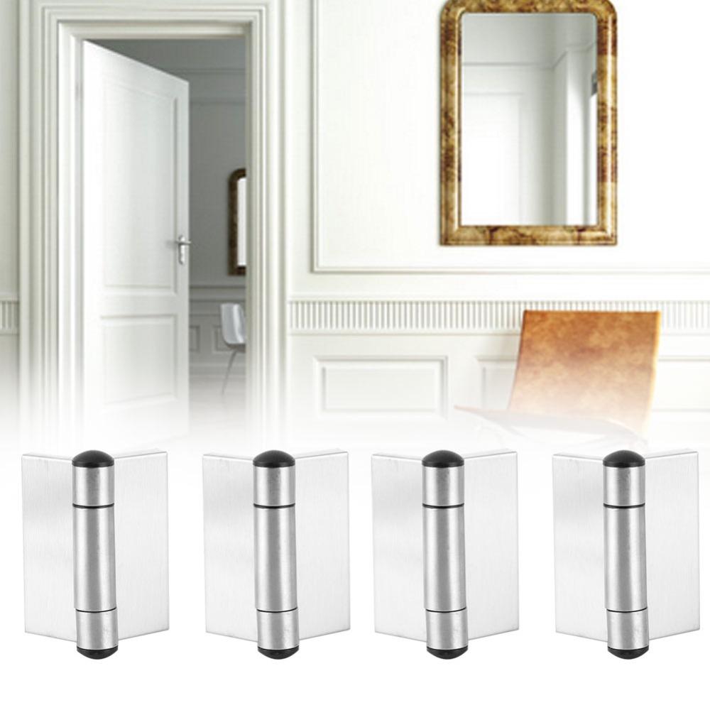 4pcs Weld Self Closing Hinge Sturdy Stainless Steel Hinge Durable Spring Door Hinge Wardrobes