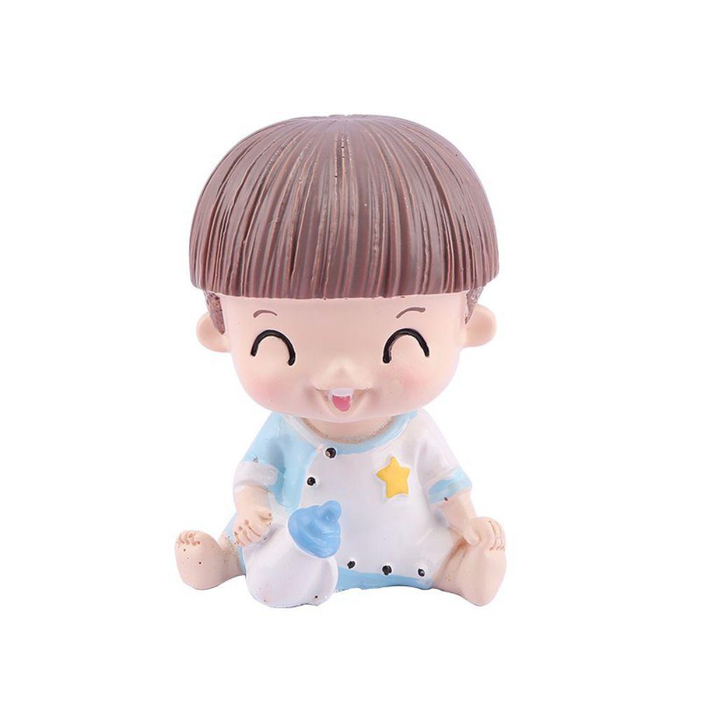New Cartoon Cake Decoration Cute Creative Birthday Cake Decoration Full Moon Car Decoration Ornament Bottle Baby Model For Girls